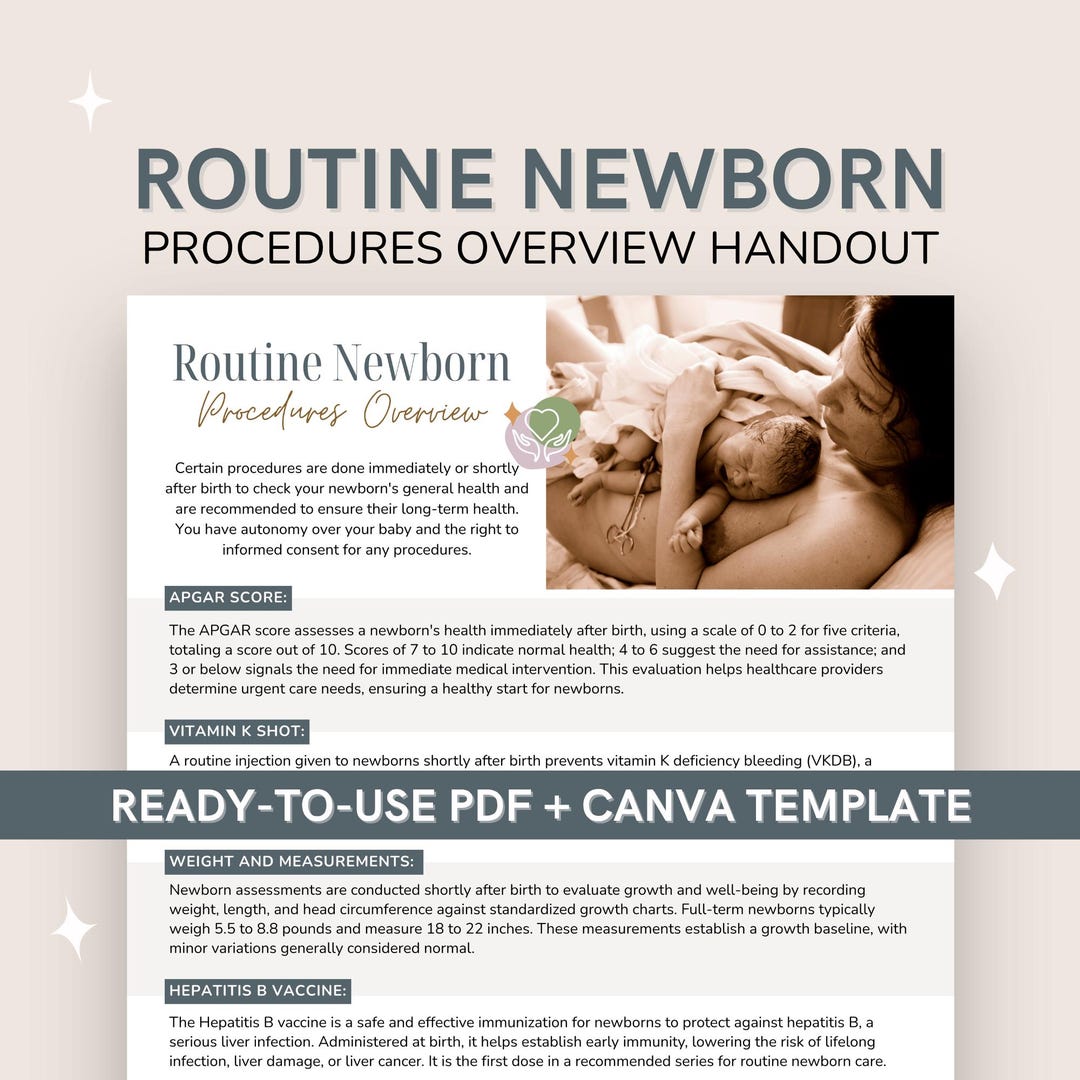 Newborn Routine Pdf Routine Newborn Procedures Overview Handout: Evidence-based Resource ...