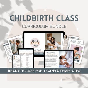 Childbirth Class Curriculum Bundle | Complete Prenatal Teaching Toolkit with Editable Canva Templates & Handouts