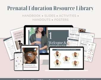 Ressourcenbibliothek für die Geburtsvorbereitung | Folien, Handouts und Aktivitäten für Doulas im Geburtsvorbereitungskurs
