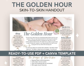 Golden Hour Skin-to-Skin Handout | Editable Newborn Bonding Guide