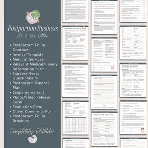 Full-Spectrum Doula Practice Bundle | Birth, Postpartum and Fertility Toolkit image 6