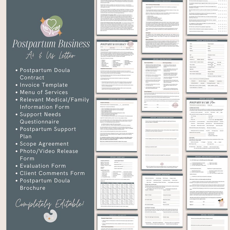 Full-Spectrum Doula Practice Bundle | Birth, Postpartum and Fertility Toolkit image 6
