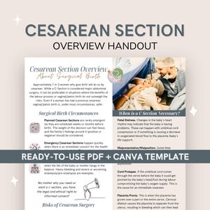 Opuscolo informativo sul parto cesareo / Formazione sul parto cesareo, cosa aspettarsi e nozioni di base sul recupero