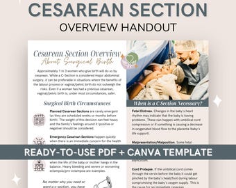 Cesarean Birth Handout | C-Section Process & Recovery Guide