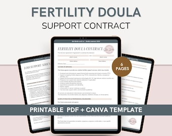 Fertility Doula Contract Template | Editable TTC & Loss Support Agreement
