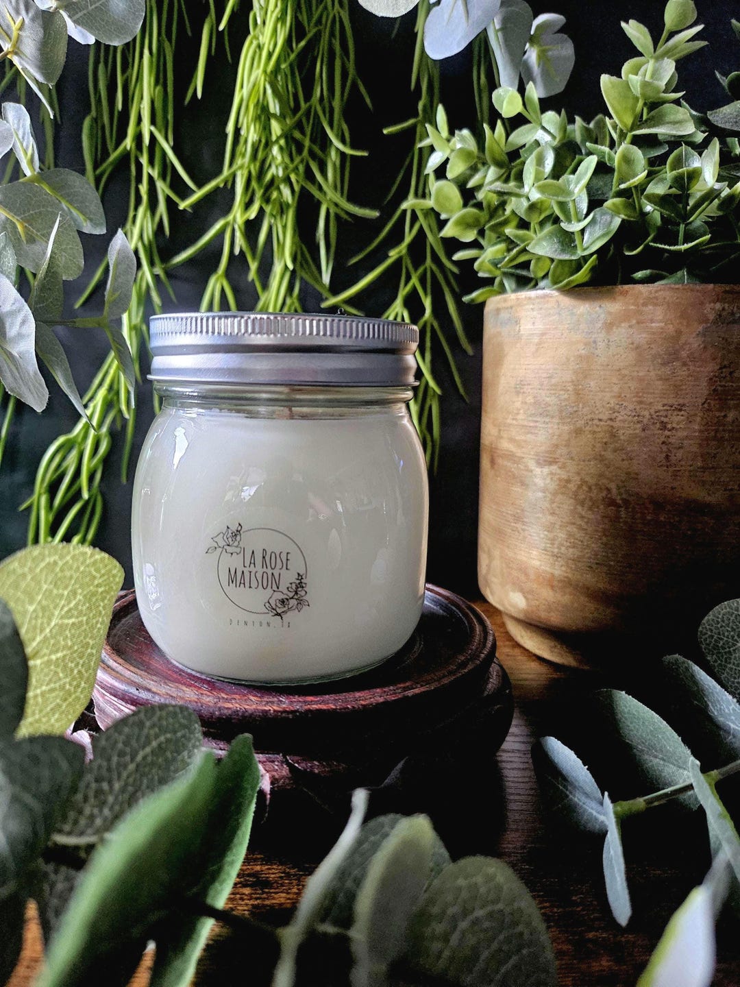 Hand-poured Soy Candle: 8 Oz Mason Jar Aromatherapy Gift With Matches ...