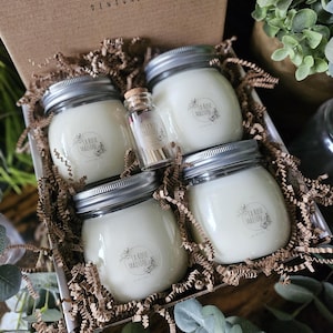 Candle Gift Set: Four Soy Candles + Matches - Handmade in Texas