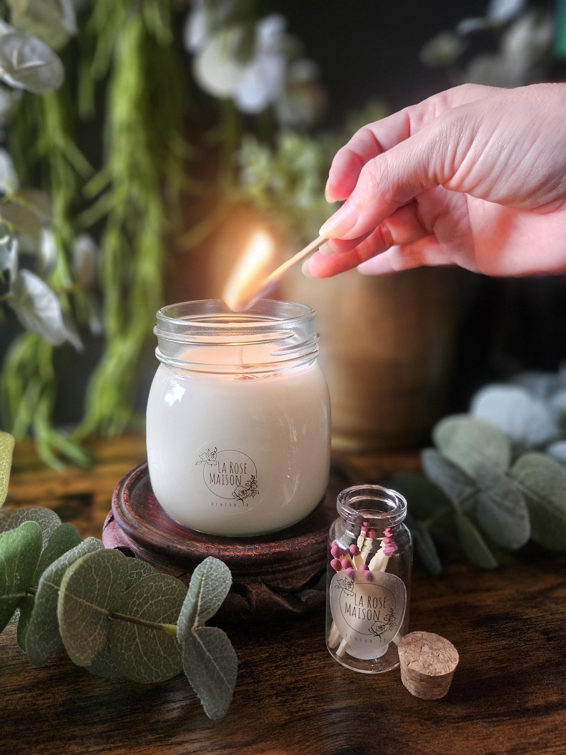 Candle Gift Set: Four Soy Candles + Matches - Handmade in Texas - Etsy