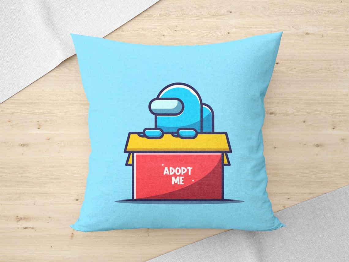 Amoung Us Pillow Cover with Adopt Me Character on it Etsy