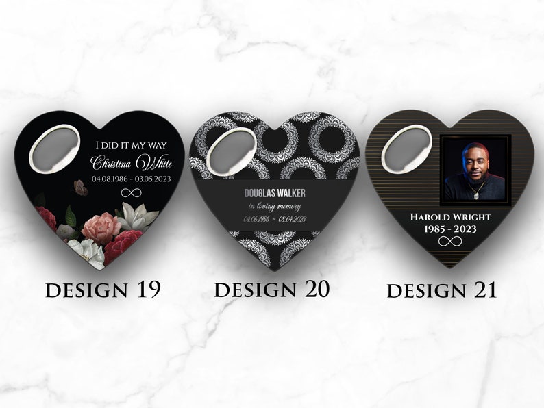 Funeral Favors for the Guests Attending Bottle Opener Heart Magnet Mementos Celebration of Life Favous Remembrance Gifts image 9