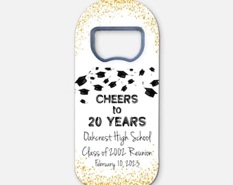 Custom Class Reunion Bottle Opener Magnet Favors