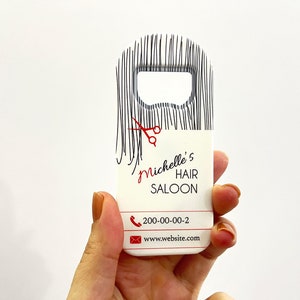 Hairstylist Business Swags, Kühlschrankmagnete mit Kappenöffner für Friseur Shop Promotion, Flaschenöffner für Friseur Salon Business Besitzer