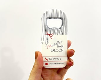 Hairstylist Bottle Opener Magnet: Salon Business Swag