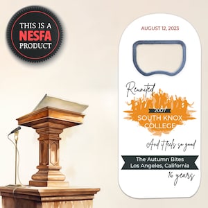 Class Reunion Favors, Custom Bottle Opener Magnets with School Reunion Themes