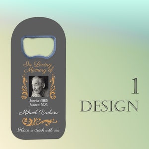 Custom Funeral Fridge Magnet Bottle Opener Personalized Memorial Keepsake image 3