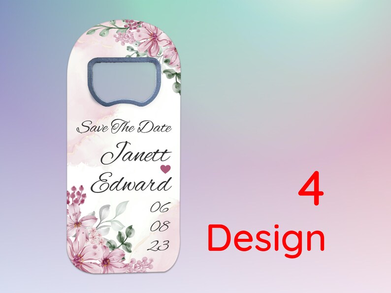 Wedding Save The Date Magnet Personalized Bottle Opener image 6