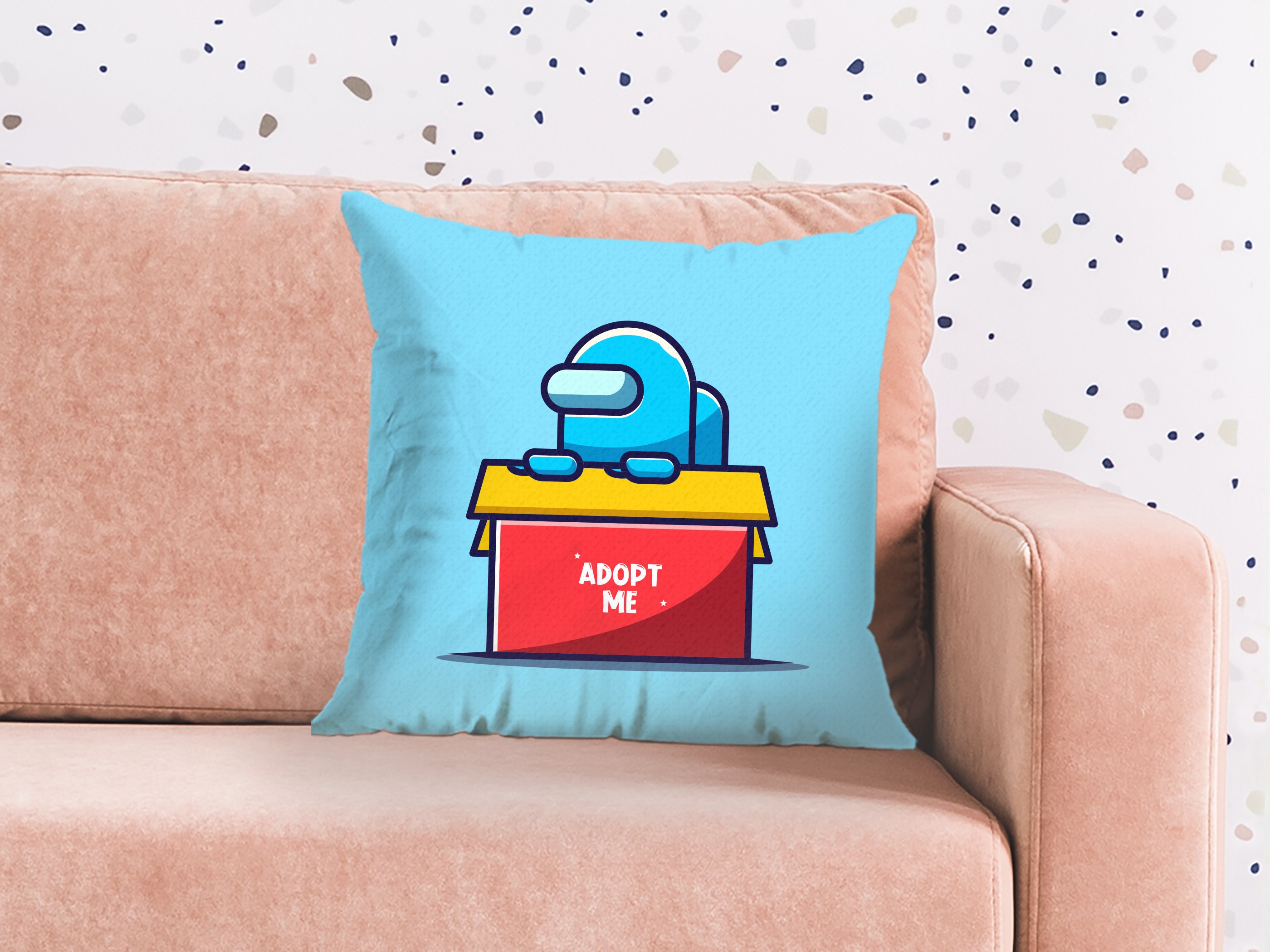 Amoung Us Pillow Cover with Adopt Me Character on it Etsy