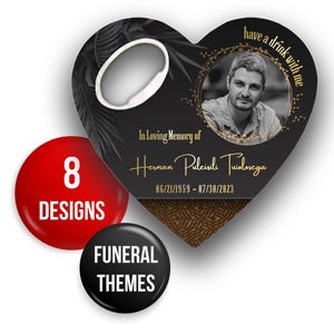 Funeral Favors, Celebration of Life Magnet, Sympathy Keepsake in Memory of the Loved One