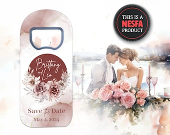 Wedding Save The Date Magnet - Personalized Bottle Opener