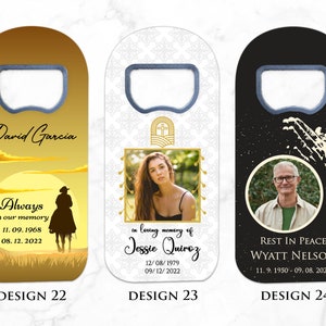 Funeral Favors Customizable, Celebration of Life Memorial Bottle Opener Photo Magnet Favor Keepsakes for Guests image 10