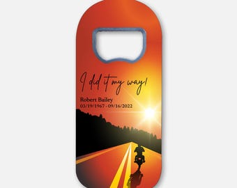 Funeral Favors • Celebration of Life Bottle Opener Magnet Keepsakes for Guests in Bulk
