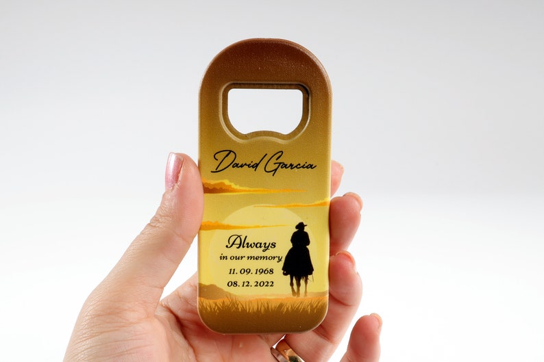 Funeral Favors Customizable, Celebration of Life Memorial Bottle Opener Photo Magnet Favor Keepsakes for Guests