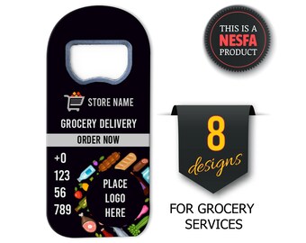 Business Favors for Grocery Owners, Customizable Bottle Openers Customer Gifts with Company Logo in Bulk , Local Business Marketing Swags