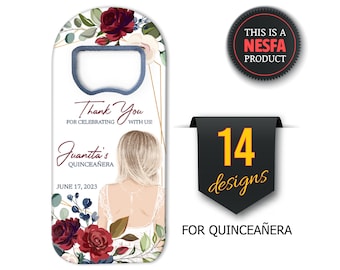 Quinceanera Magnet Favors for Guests in Bulk - Sweet 16 Bottle Opener Gifts