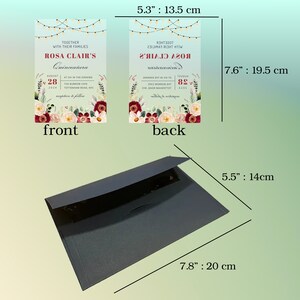 Dimensions of Acrylic Invitations and Luxury Envelopes