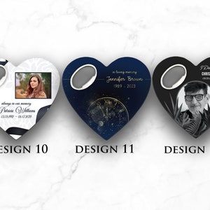 Funeral Favors for the Guests Attending Bottle Opener Heart Magnet Mementos Celebration of Life Favous Remembrance Gifts image 6