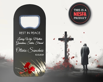 Funeral Favor Magnet Bottle Openers - Personalized Memorial Keepsakes