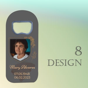 Custom Funeral Fridge Magnet Bottle Opener Personalized Memorial Keepsake image 10