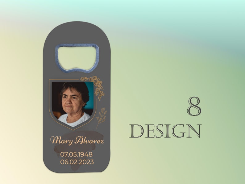 Custom Funeral Fridge Magnet Bottle Opener Personalized Memorial Keepsake image 10