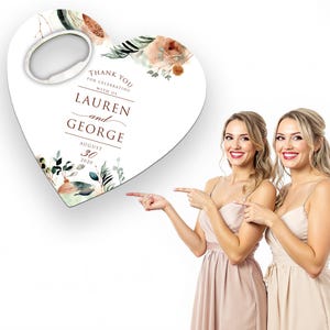Heart Bottle Opener Magnet: Fall Wedding Favors, Bulk Save the Dates