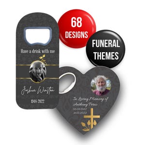 Celebration of Life Favors, Bottle Opener Fridge Magnet Mementos for Funeral Guests, Remembrance Gifts