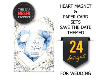 Save the Date Magnet Favors for Guests in Bulk, Custom Wedding Bottle Openers with Cards