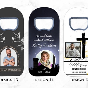 Funeral Favors Customizable, Celebration of Life Memorial Bottle Opener Photo Magnet Favor Keepsakes for Guests image 7