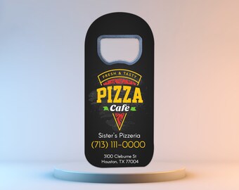 Pizza Restaurant Marketing Giveaway Fridge Magnet Bottle Openers, Customer Gift Swags