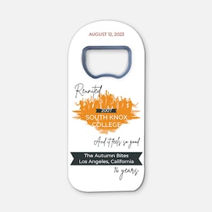Klassentreffen-Gastgeschenke, kundenspezifische Flaschenöffner-Magnete mit Schulwiedersehen-Themen