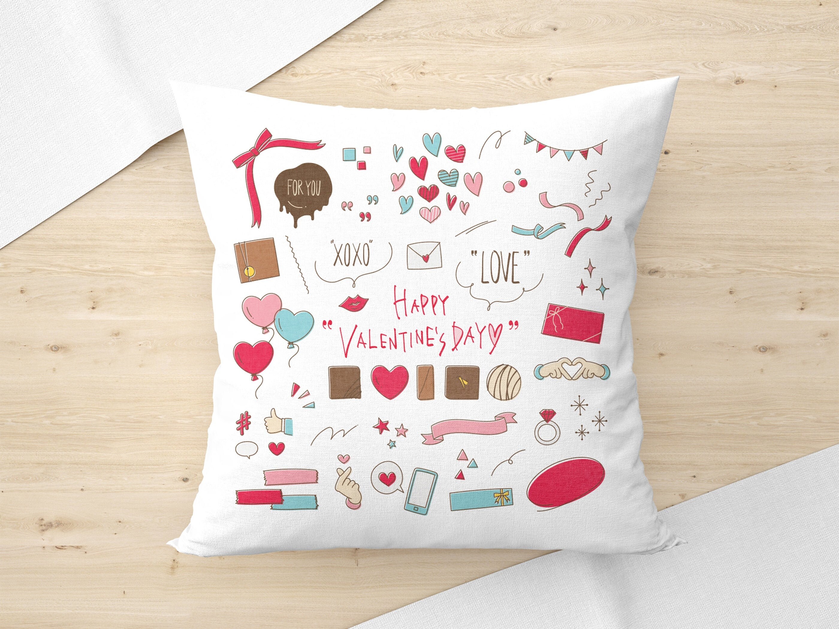 Happy Valentine's Day Decorative Throw Pillow Cover Etsy
