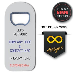 Promotional Gifts for Businesses in Bulk, Custom Small Business Marketing Bottle Opener Magnet Swags