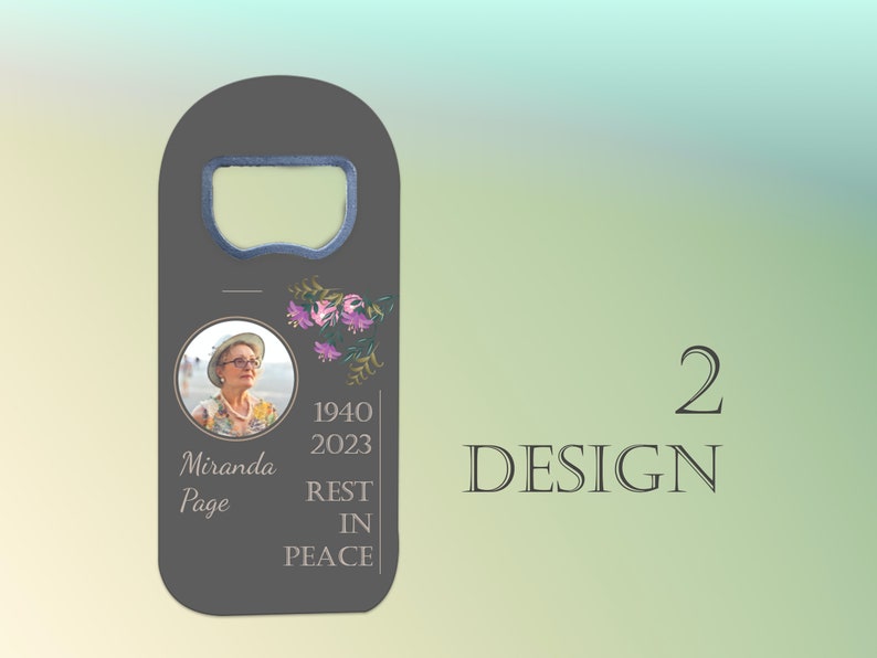 Custom Funeral Fridge Magnet Bottle Opener Personalized Memorial Keepsake image 4