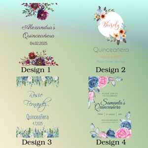 Quinceanera Pattern Options for Acrylic Invitations
