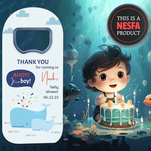 Under The Sea Baby Shower Favors: Customizable Bottle Opener Magnet Gifts