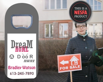 REAL ESTATE MARKETING Customer Favors, Realtor Promotional Gifts, Customizable Real Estate Business Gifts, Personalized Fridge Magnets