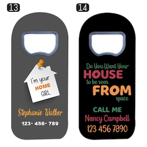 Realtor Closing Gift, Personalized Real Estate Branding Bottle Opener Magnets, Marketing Gifts in Bulk image 9