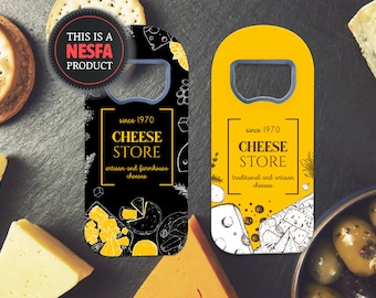 Cheese Store Custom Business Favors, Customer Favors in Bulk , Bottle Openers for Local Dairy Business Marketing Campaign