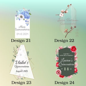 Quinceanera Pattern Options for Acrylic Invitations