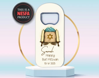 Bar and Bat Mitzah Favors for Boys and Girls, Customizable Bottle Opener Fridge Magnet Save the Date Gifts for Guests in Bulk