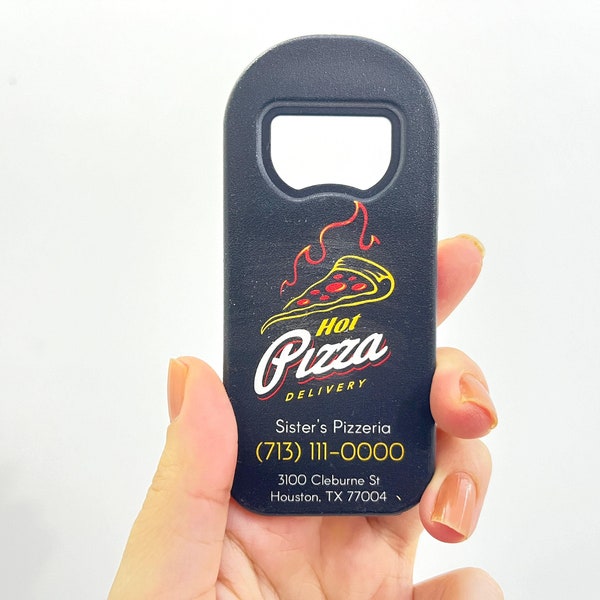 Pizza Restaurant Marketing Giveaway Fridge Magnet Bottle Openers, Customer Gift Swags